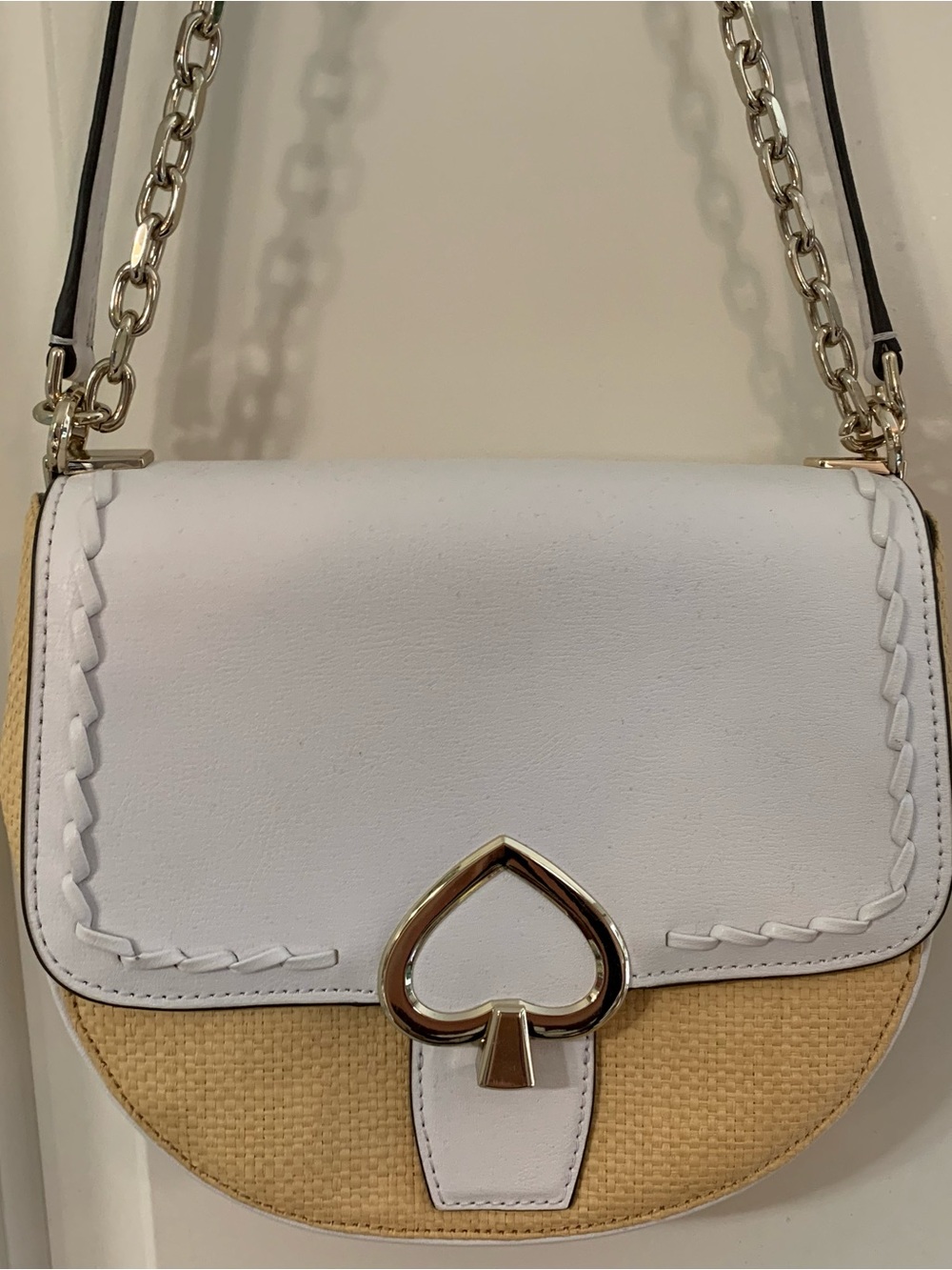 Kate Spade ♠️ Robyn Straw Saddlebag Medium